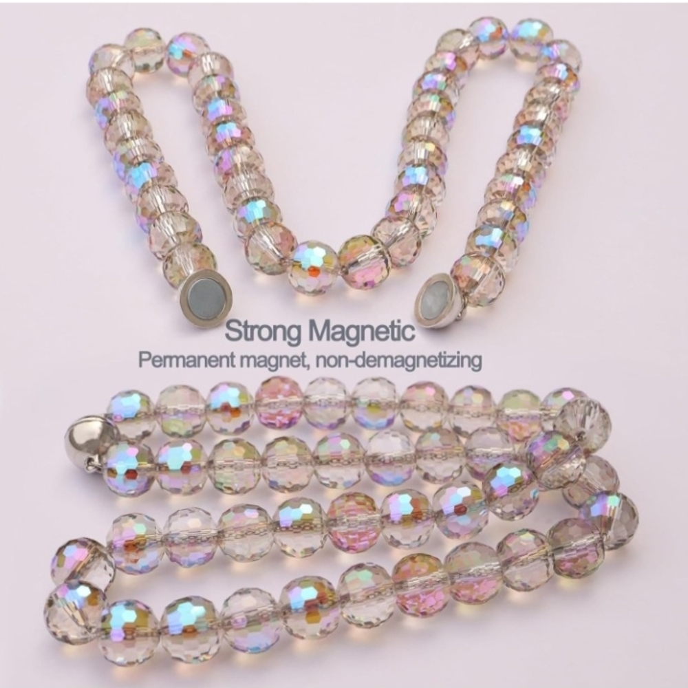 Magnetic Crystal Beaded Curtain Tiebacks ✨ (Pink, Purple & Clear) - Picture 5 of 7